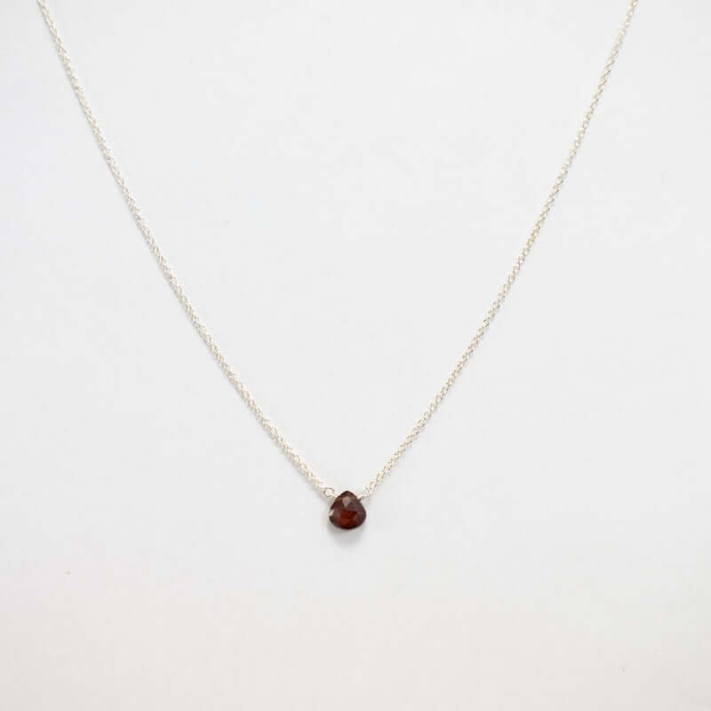 Sterling Silver Garnet Necklace at PINCH