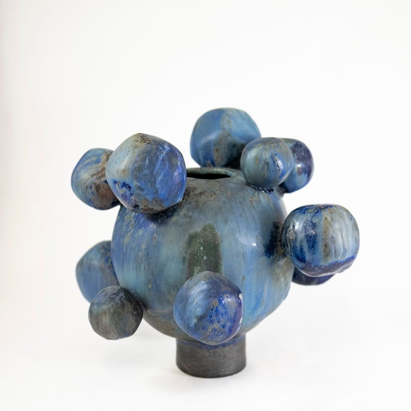 Multi Blue Squared Orbit Sculpture by Robbie Heidinger