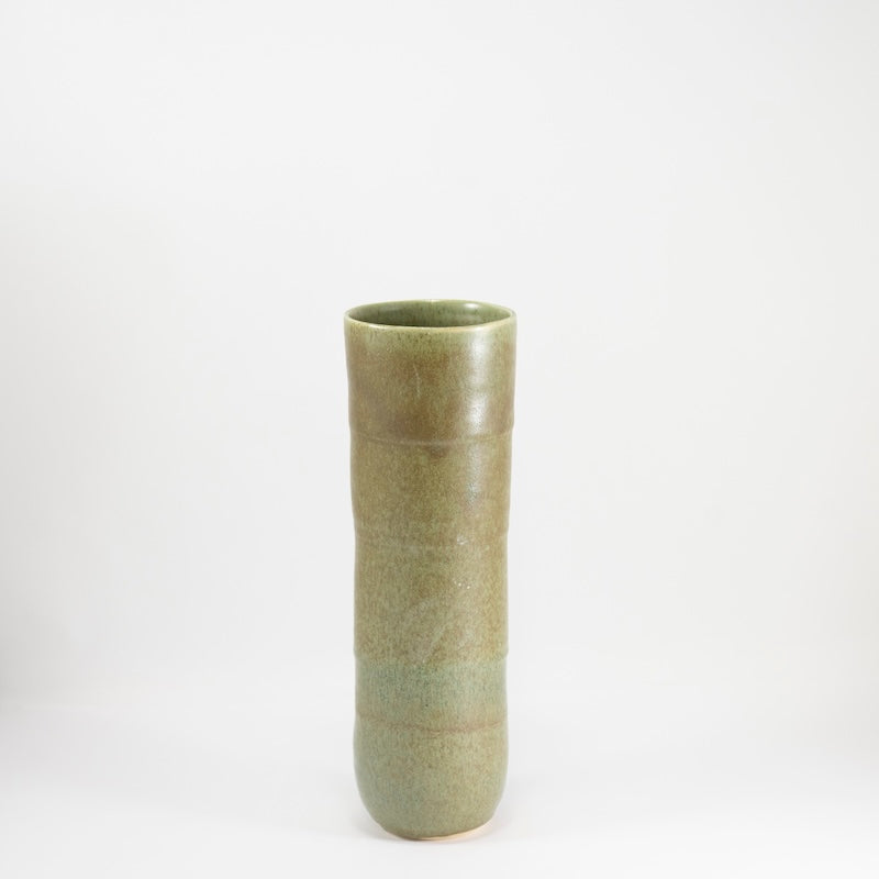 Olive Cylinder Vase from Judy Jackson at Pinch in Northampton, MA