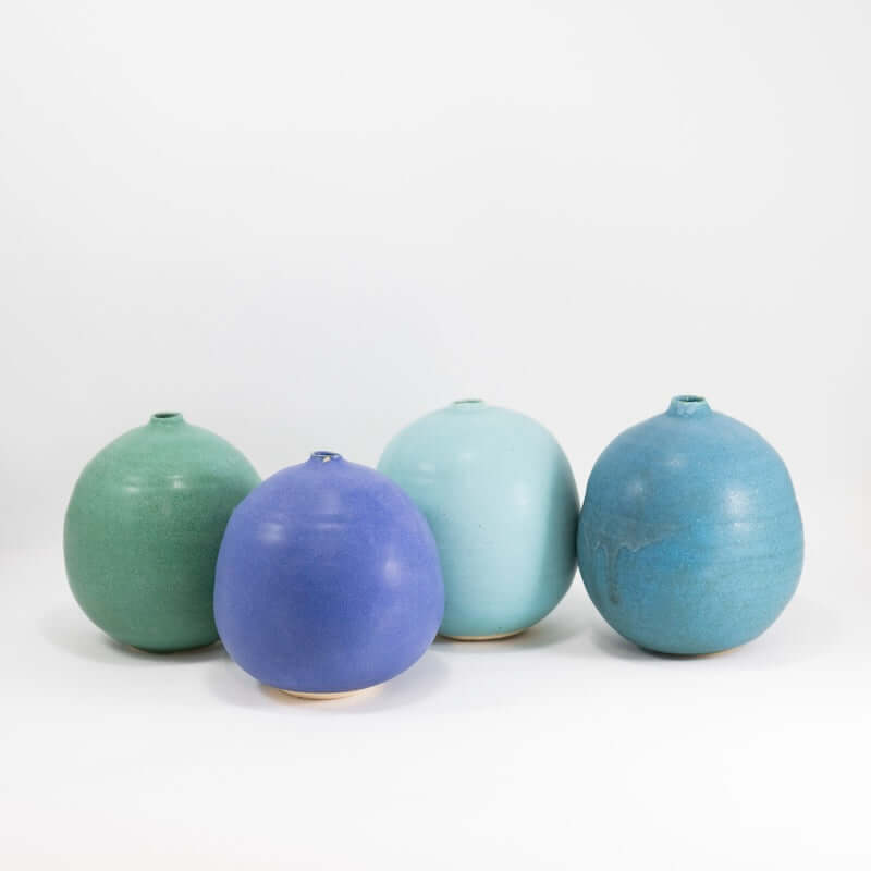 Weathered Green Small Round Vase at PINCH