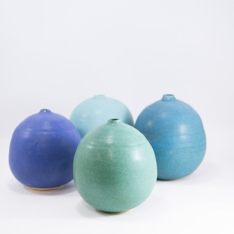 Sea Green Small Round Vase from Judy Jackson at Pinch in Northampton, MA