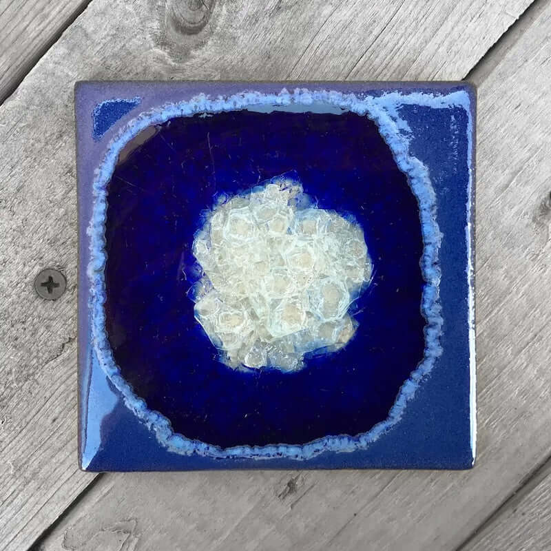 Cobalt Glaze Coaster with Glass at PINCH