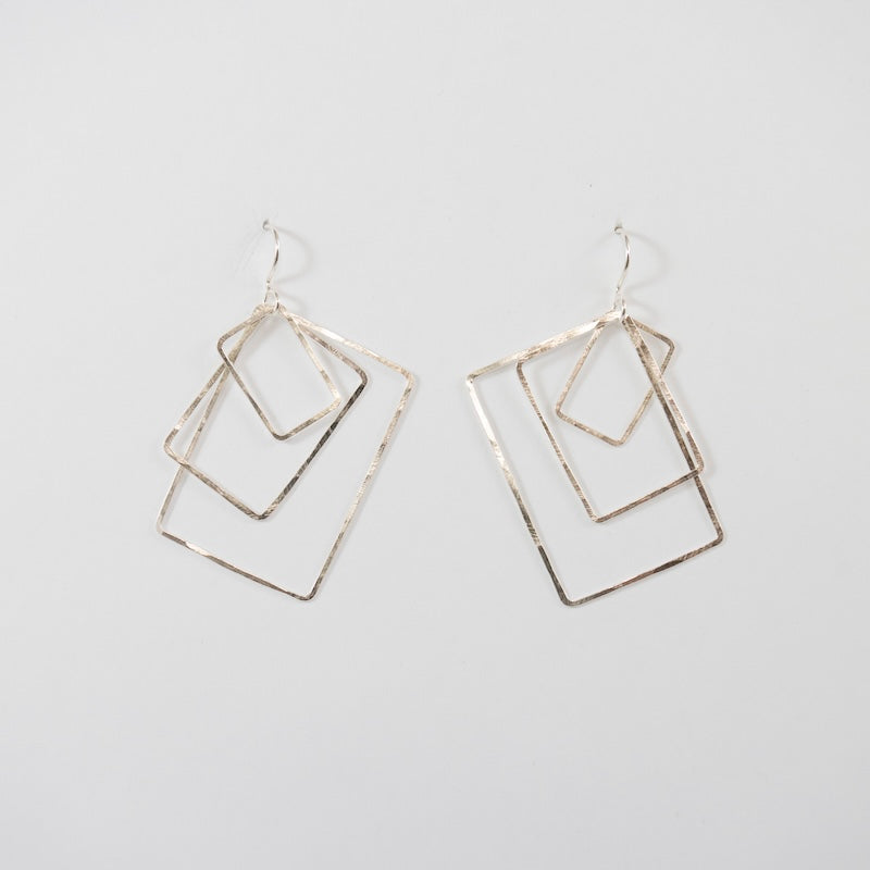 Rectangular Nest Earrings from Little Cat Metals at Pinch in Northampton, MA