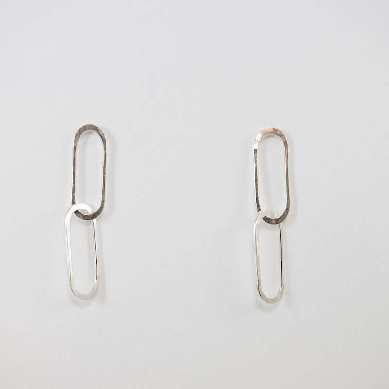 Paperclip Chain Stud Earrings at PINCH