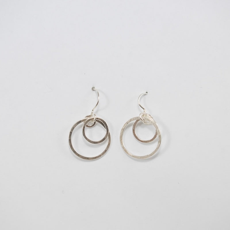 Triple Hammered Hoop Earrings from Little Cat Metals at Pinch in Northampton, MA