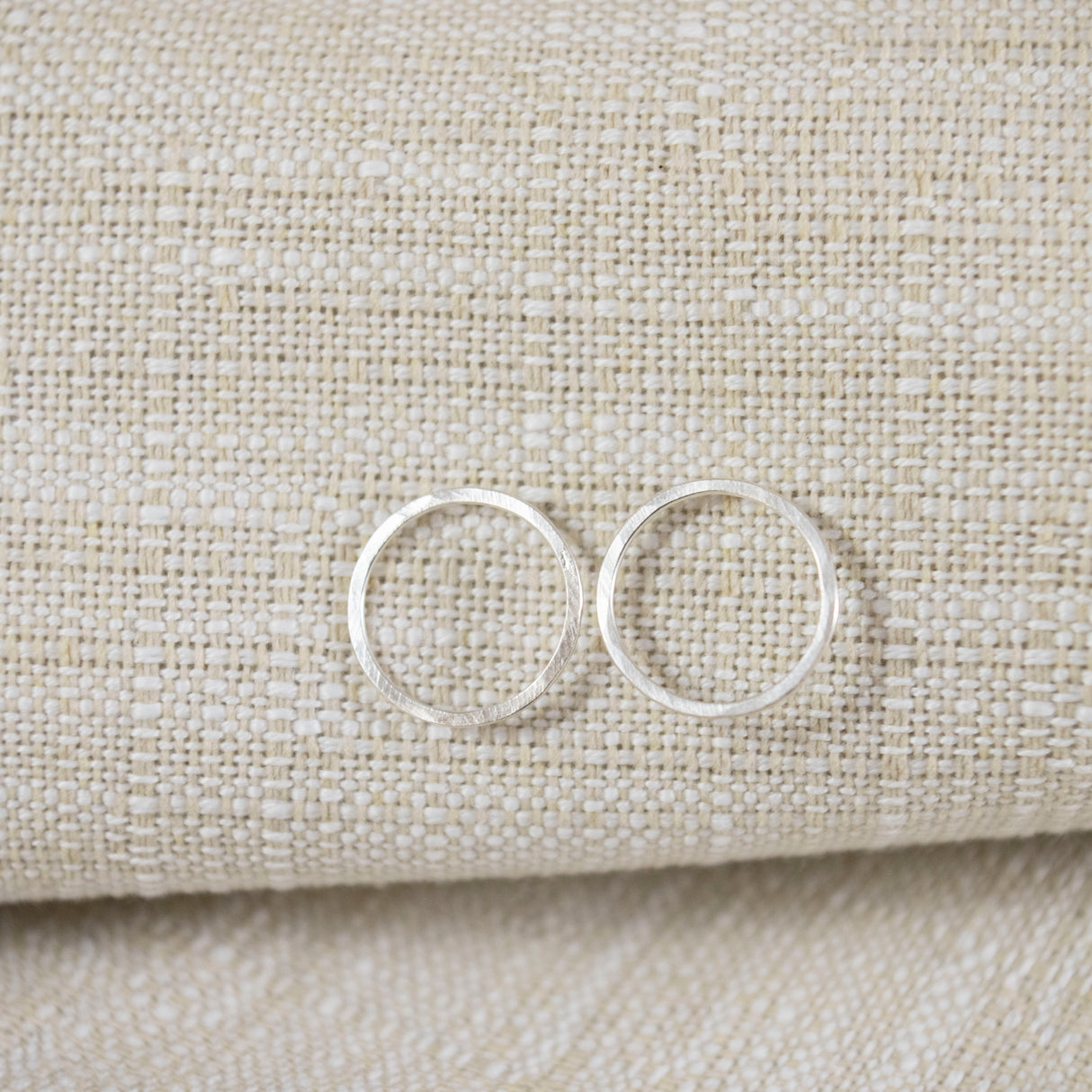 Large Circle Stud Earrings
