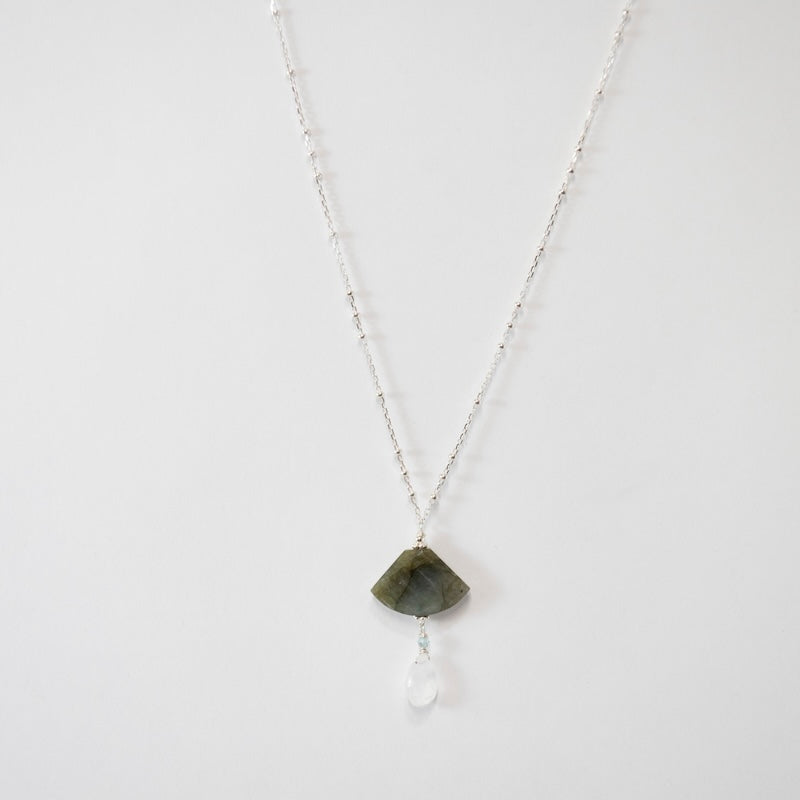 Labradorite and Moonstone Kite Necklace from Hallie's Comet at Pinch in Northampton, MA