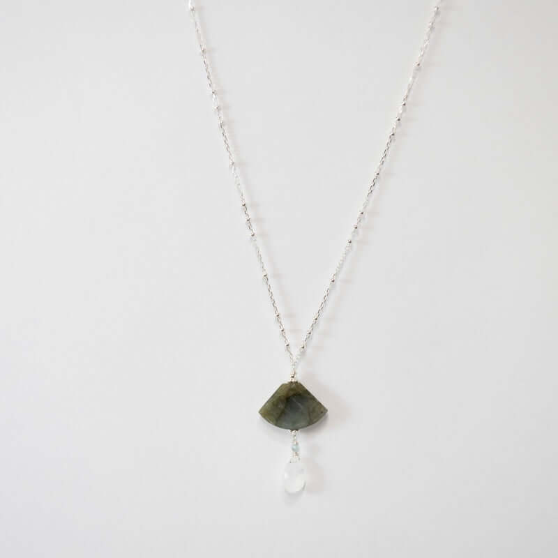 Labradorite and Moonstone Kite Necklace from Hallie's Comet at Pinch in Northampton, MA