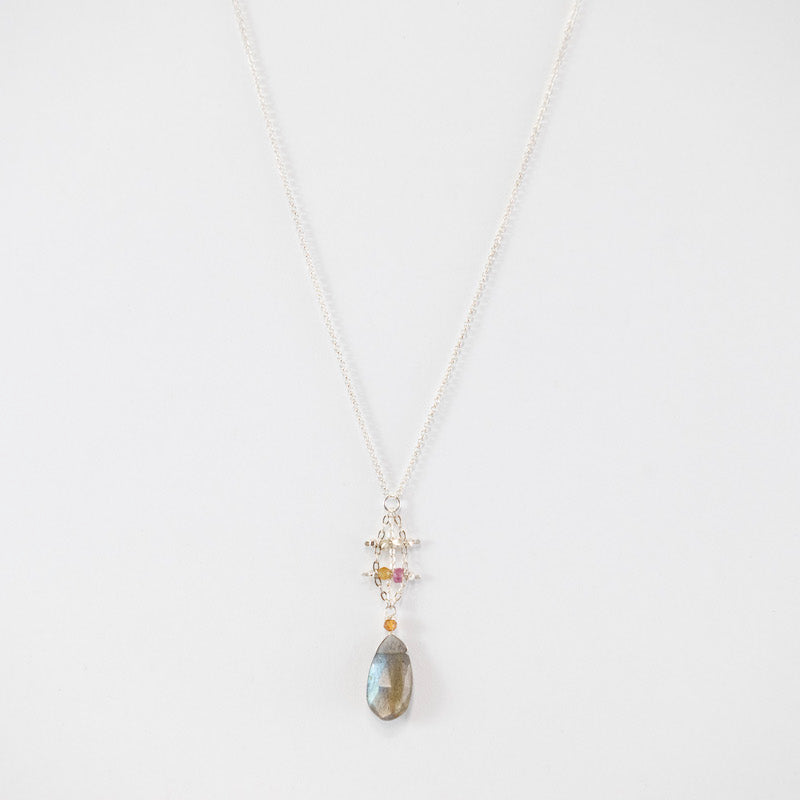 Labradorite Weave Necklace in Sterling Silver from Hallie's Comet at Pinch in Northampton, MA