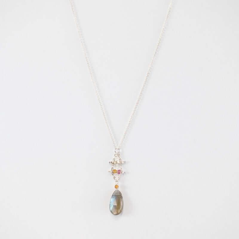 Labradorite Weave Necklace in Sterling Silver from Hallie's Comet at Pinch in Northampton, MA