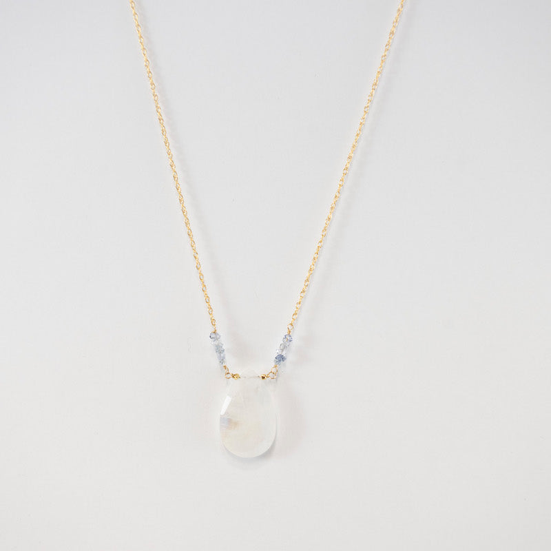 Moonstone and Herkimer Necklace from Hallie's Comet at Pinch in Northampton, MA