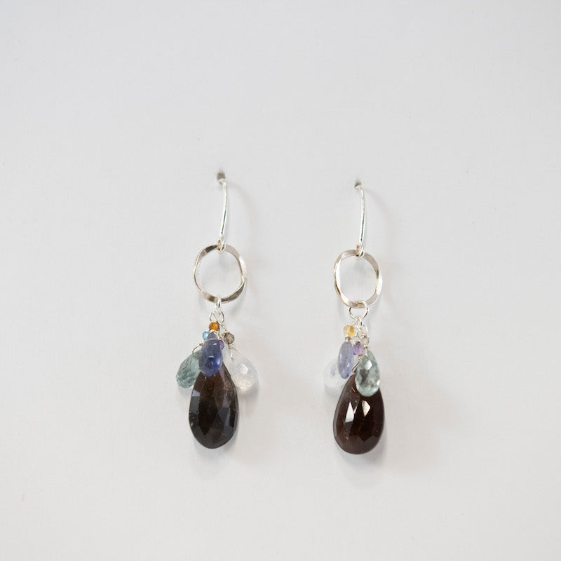 Spessartine Cluster Earrings from Hallie's Comet at Pinch in Northampton, MA