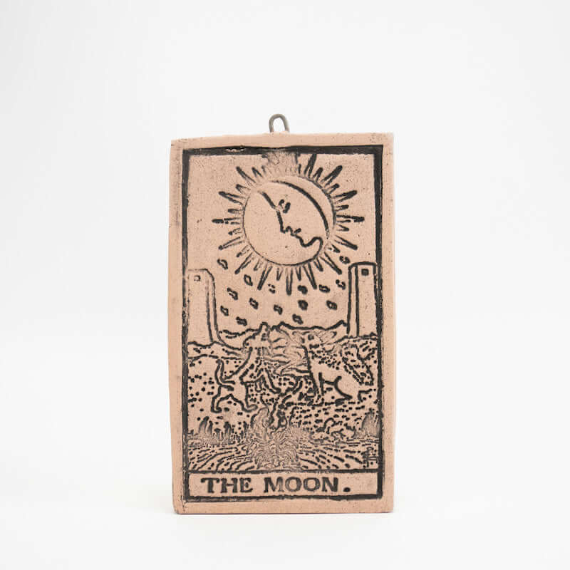 The Moon Ceramic Hanging Tarot Card from Mud Wizards at Pinch in Northampton, MA