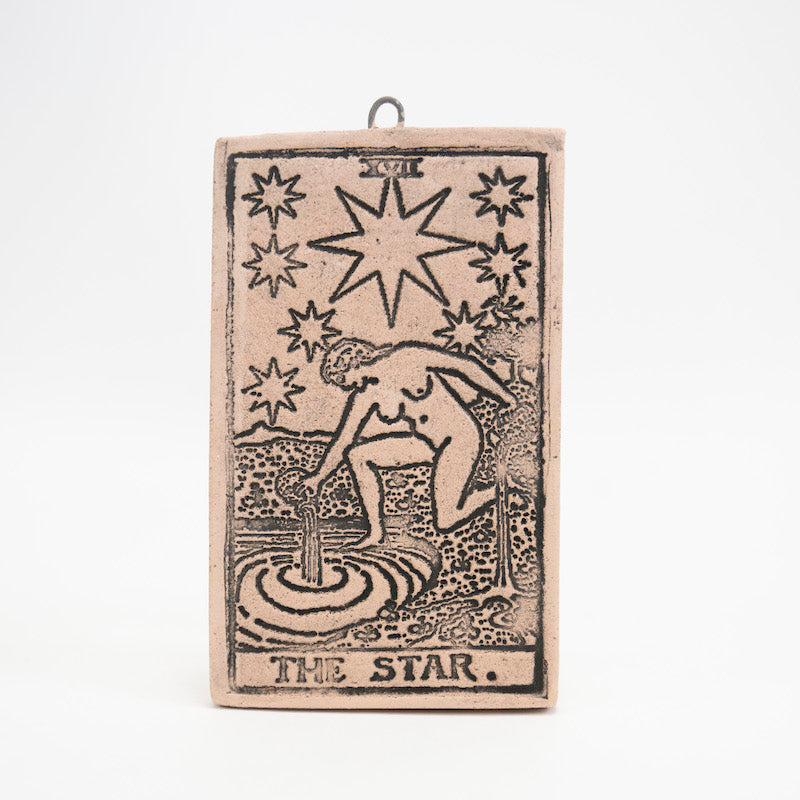 The Star Ceramic Hanging Tarot Card from Mud Wizards at Pinch in Northampton, MA