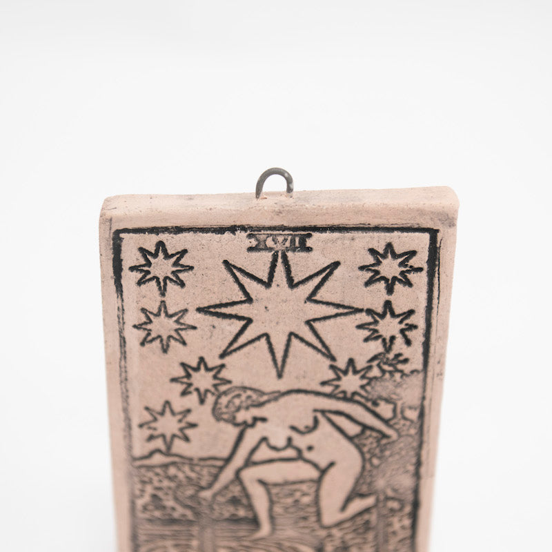 The Star Ceramic Hanging Tarot Card from Mud Wizards at Pinch in Northampton, MA