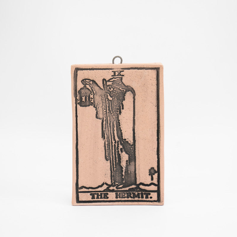 The Hermit Ceramic Hanging Tarot Card from Mud Wizards at Pinch in Northampton, MA
