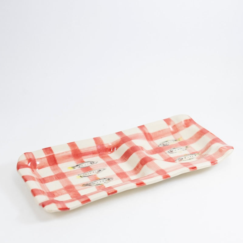 Sardine and Gingham Snack Tray