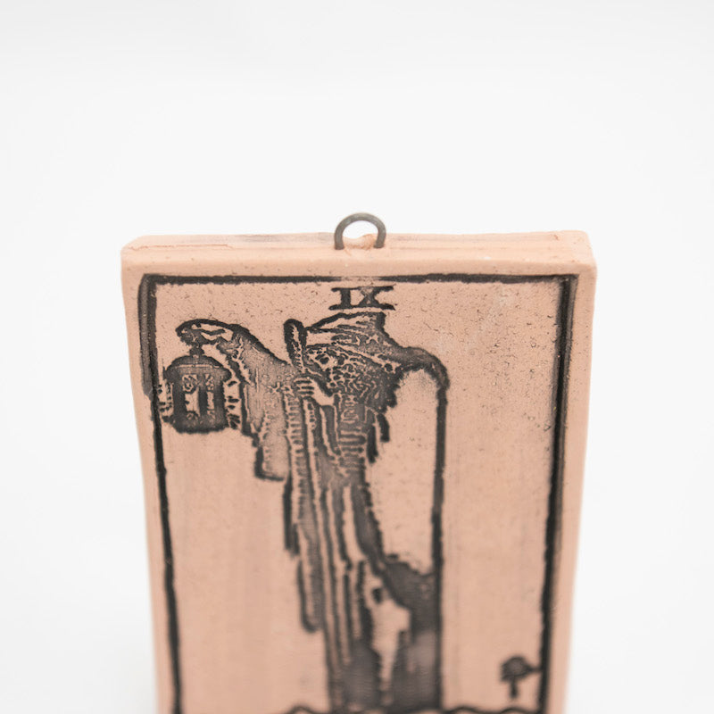 The Hermit Ceramic Hanging Tarot Card from Mud Wizards at Pinch in Northampton, MA