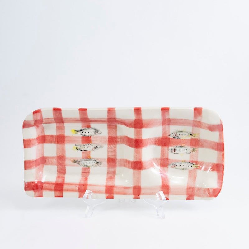Sardine and Gingham Snack Tray