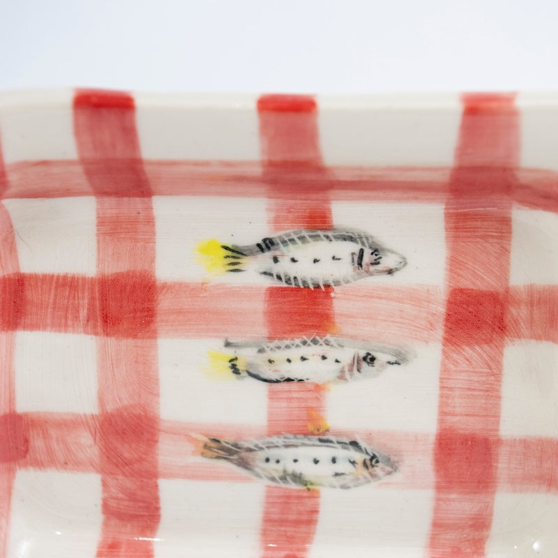 Sardine and Gingham Snack Tray