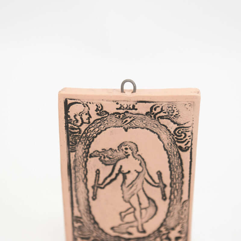 The World Ceramic Hanging Tarot Card from Mud Wizards at Pinch in Northampton, MA