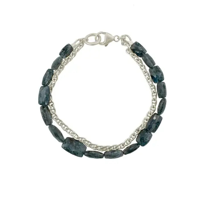 Blue Kyanite Sterling Silver Bracelet