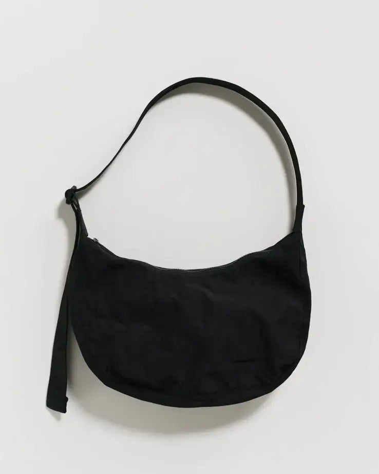 Medium Nylon Crescent bag in Black at PINCH