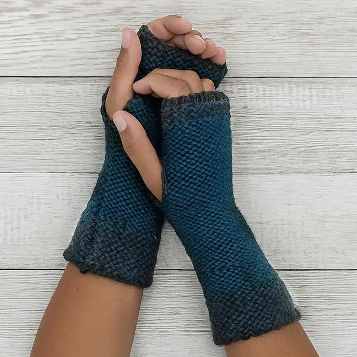 Alpaca Trail Gloves in Teal from Shupaca at Pinch in Northampton, MA