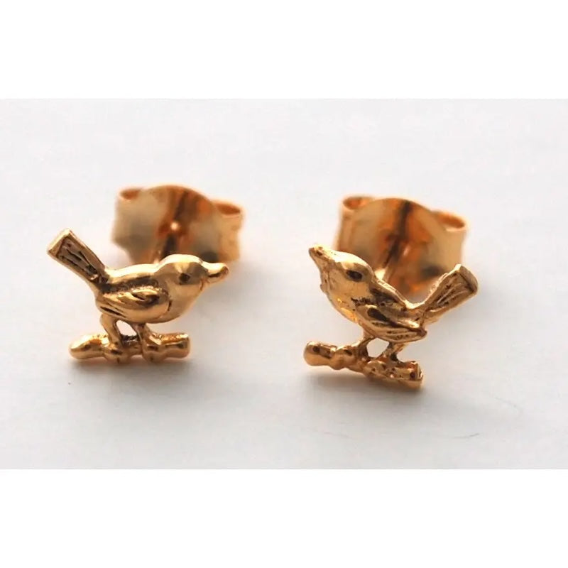 Chickadee Stud Earrings in 14k Gold Fill from semaki & bird at Pinch in Northampton, MA