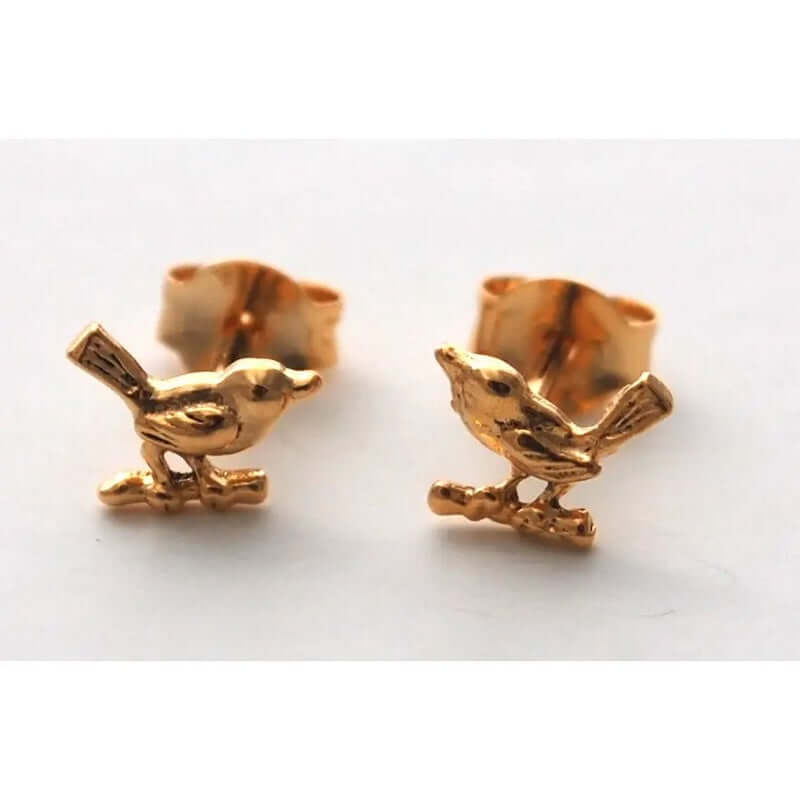 Chickadee Stud Earrings in 14k Gold Fill from semaki & bird at Pinch in Northampton, MA