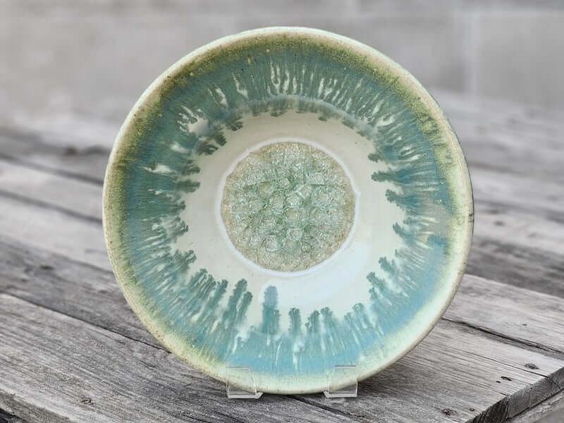 12" Flared Rim Bowl in Fern Glaze from Dock 6 Pottery at Pinch in Northampton, MA
