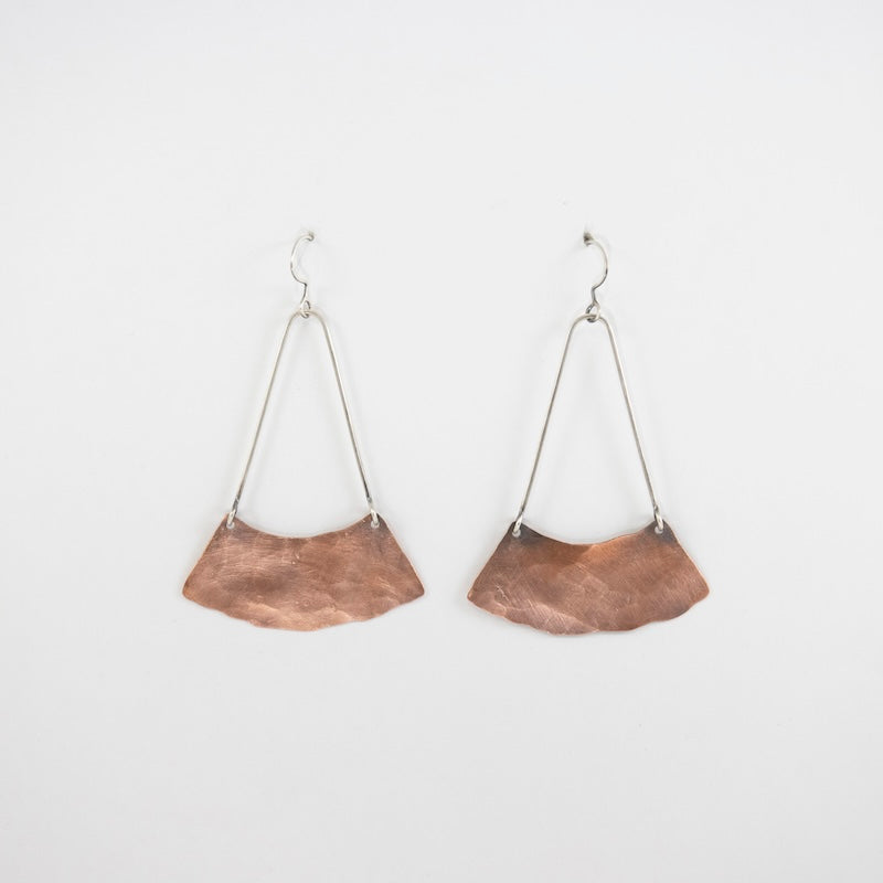 Copper Cavan Earrings from Stelzer Metalworks at Pinch in Northampton, MA