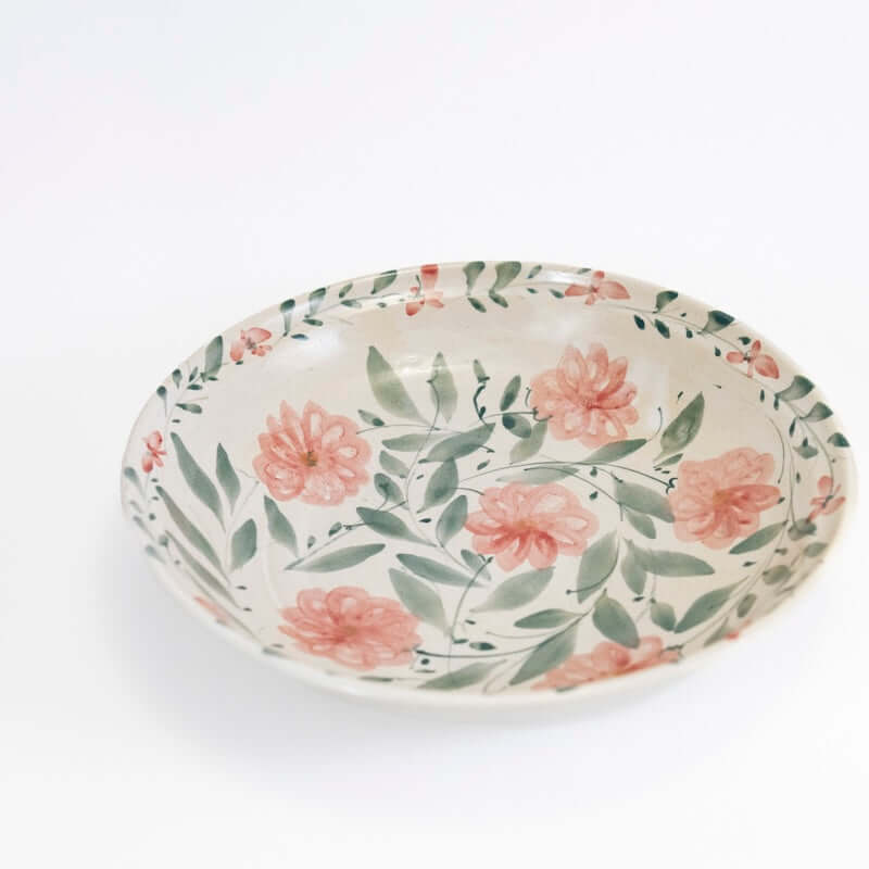 Small Shallow Bowl with Red Flowers from Megan Hart at Pinch in Northampton, MA