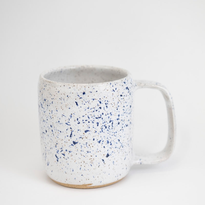 Blue Splatter Stoneware Mug from Carmiclay at Pinch in Northampton, MA