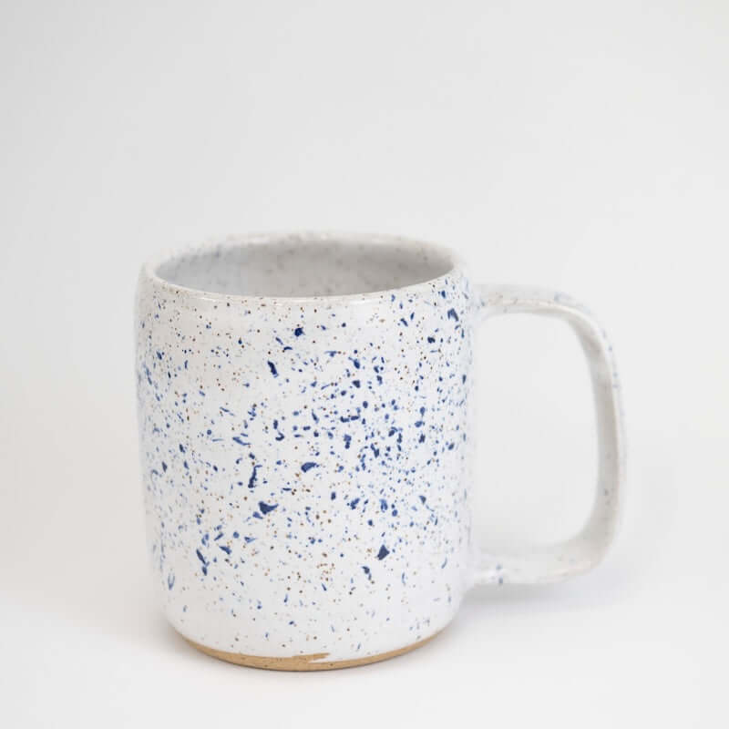 Blue Splatter Stoneware Mug from Carmiclay at Pinch in Northampton, MA
