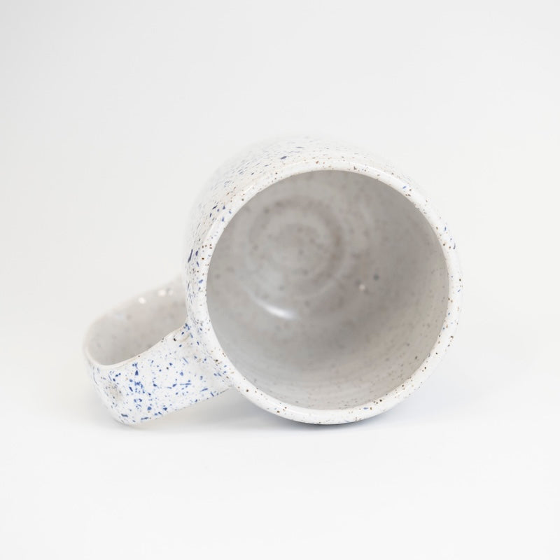 Blue Splatter Stoneware Mug from Carmiclay at Pinch in Northampton, MA
