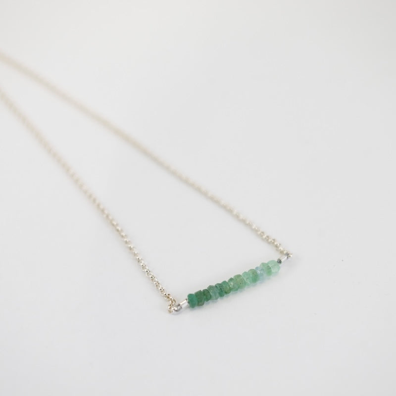 Mini Sapphire Splash Sterling Silver Necklace in Green from Mary Risley at Pinch in Northampton, MA