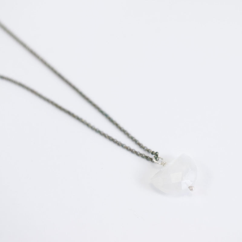 Half Dome Necklace with Moonstone from Mary Risley at Pinch in Northampton, MA
