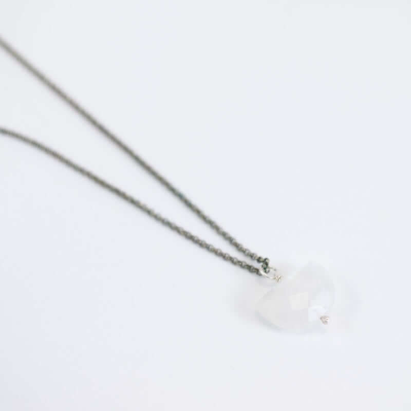 Half Dome Necklace with Moonstone from Mary Risley at Pinch in Northampton, MA