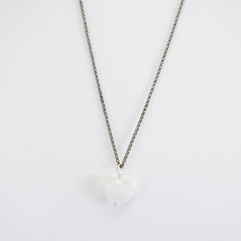 Half Dome Necklace with Moonstone from Mary Risley at Pinch in Northampton, MA
