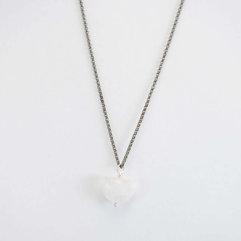 Half Dome Necklace with Moonstone from Mary Risley at Pinch in Northampton, MA