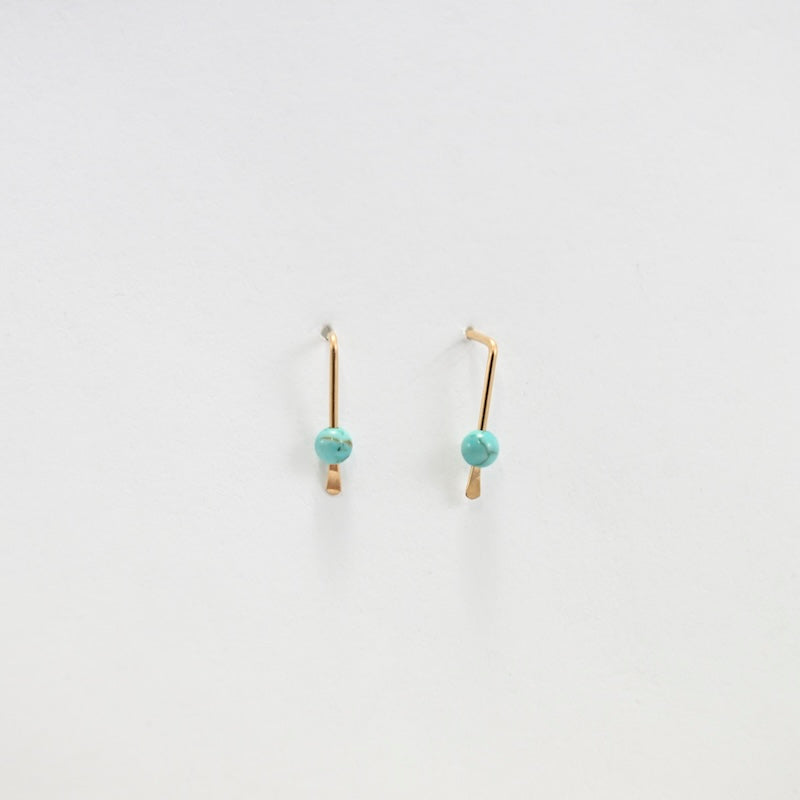 Gold Fill Hook Earrings with Turquoise from Mary Risley at Pinch in Northampton, MA