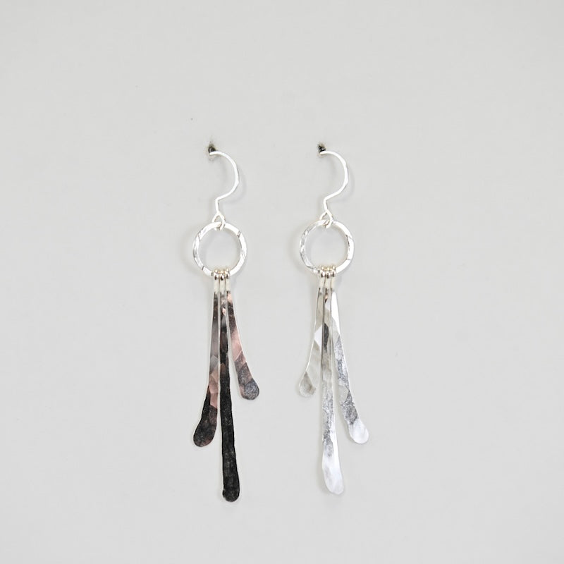 Long Drops Earrings in Sterling Silver from Stelzer Metalworks at Pinch in Northampton, MA