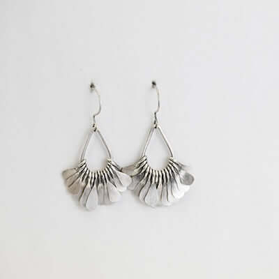 Teardrop Earrings in Oxidized Sterling Silver at PINCH