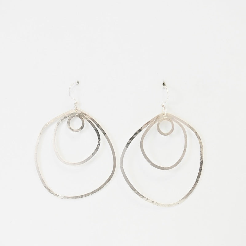 Large Vortex Earrings in Sterling Silver