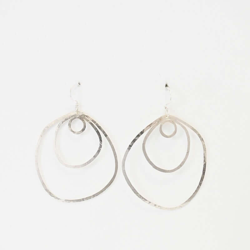 Large Vortex Earrings in Sterling Silver at PINCH