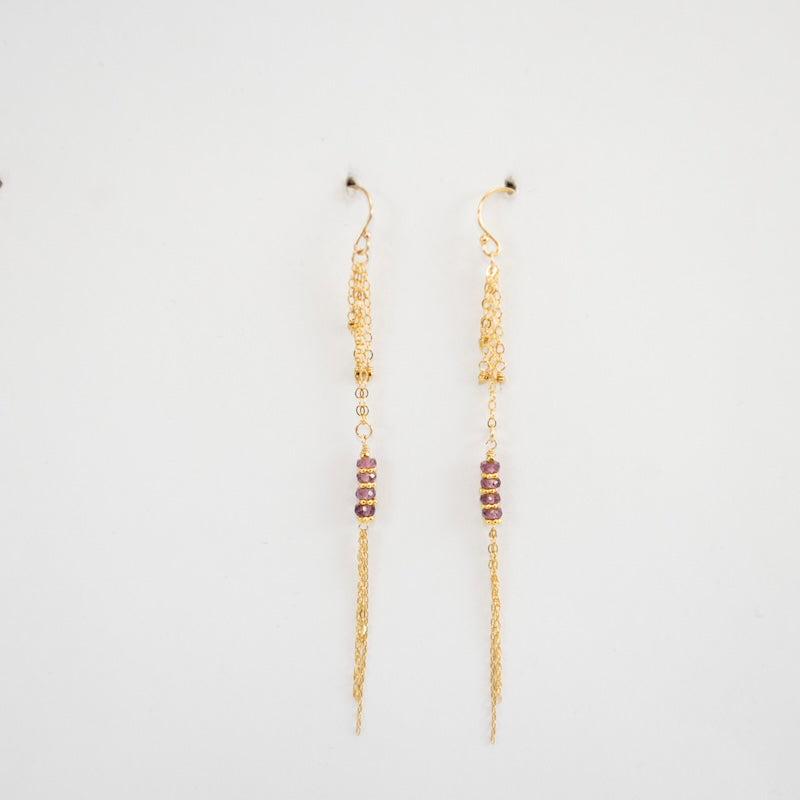 Earrings Garnet Fringe from Hallie's Comet at Pinch in Northampton, MA