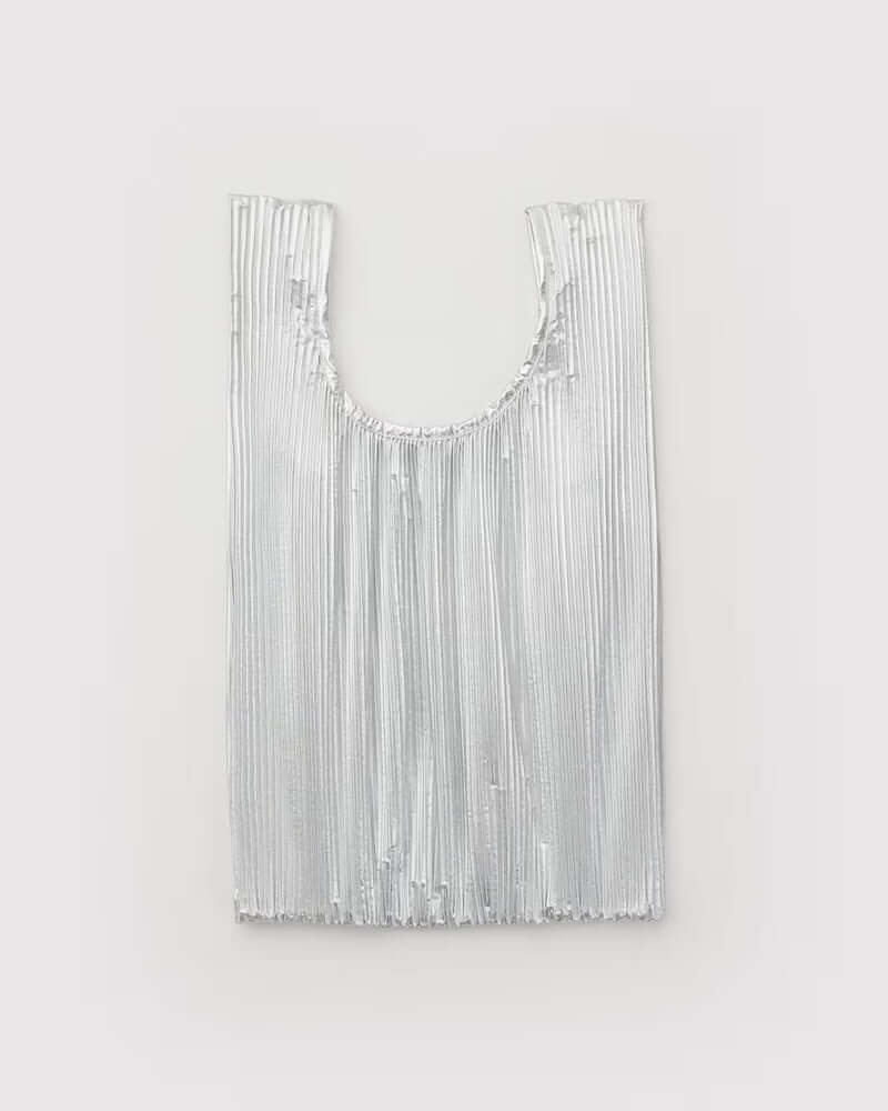Chrome Metallic Pleated Baggu from Baggu at Pinch in Northampton, MA
