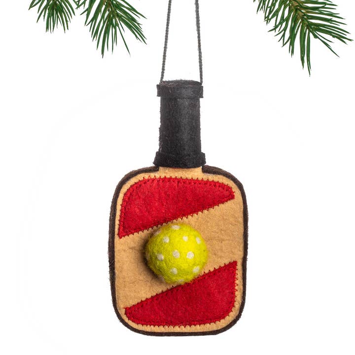 Pickleball Ornament from Silk Road Bazaar at Pinch in Northampton, MA
