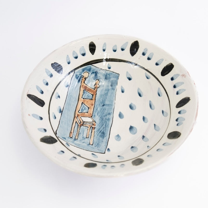 Small Shallow Bowl with Chair from Donna McGee at Pinch in Northampton, MA